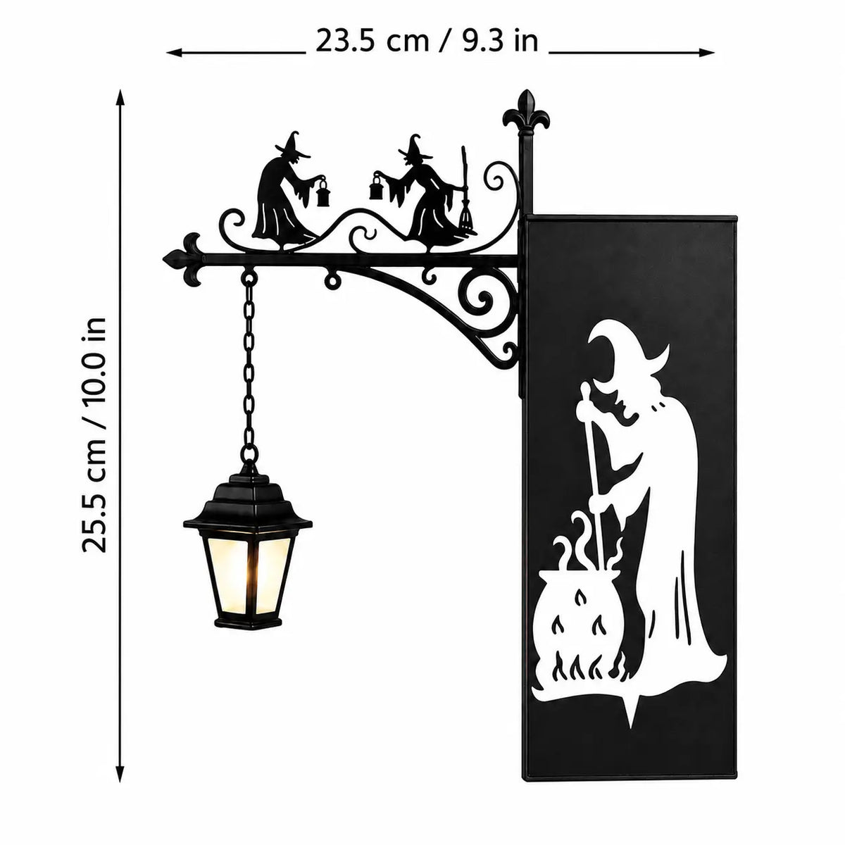NookSpirit Witch's Cauldron Bookshelf Lantern - Nook Light Bookshelf Lamp
