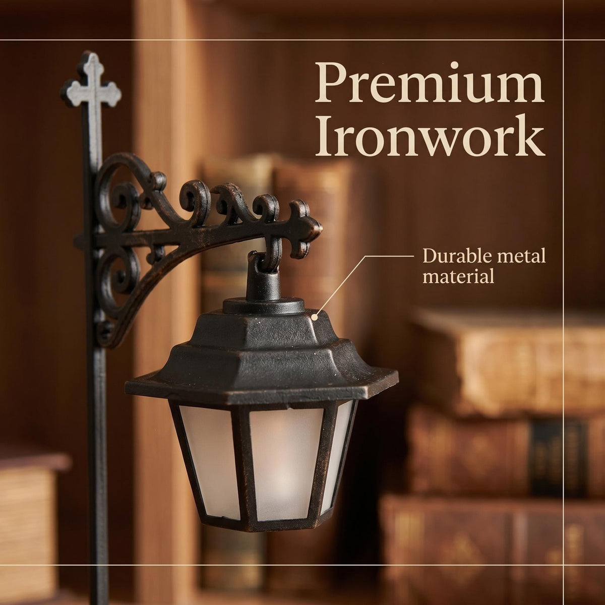NookSpirit Library Lantern Mini Bookshelf Lamp – Nook Light Bookshelf Lamp