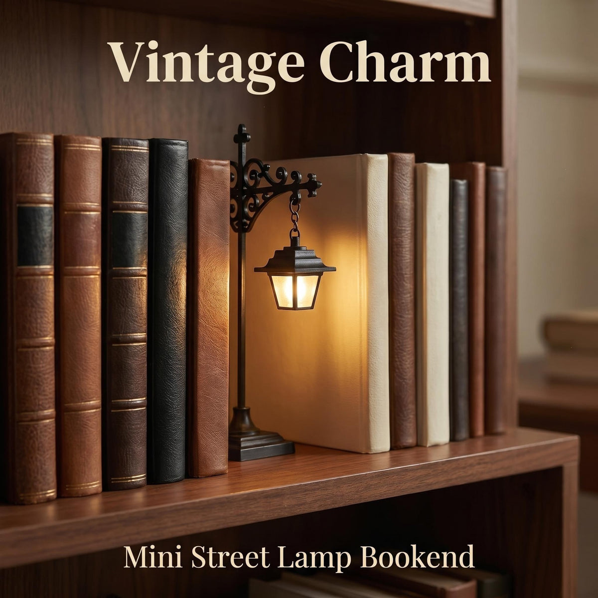 NookSpirit Library Lantern Mini Bookshelf Lamp – Nook Light Bookshelf Lamp