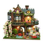 Fairy Garden miniature house against a white background.