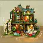 Fairy Garden miniature house dimension diagram.