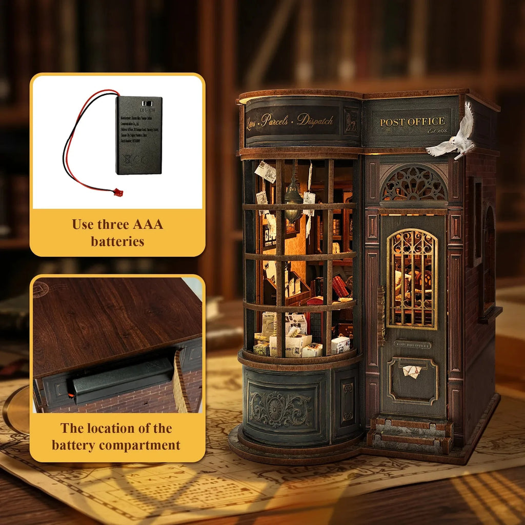 Night Owl Courier with illustrations of the battery box and its compartment location.