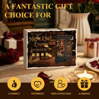 Night Owl Courier kit box displayed among gift boxes and candles.