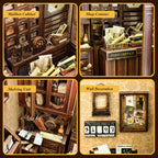 Night Owl Courier details showing mail cubbies, a service counter, shelves and wall notices.