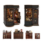 Night Owl Courier with the door open and closed, plus miniature furniture pictured below.