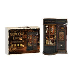Night Owl Courier book nook beside its illustrated kit box.